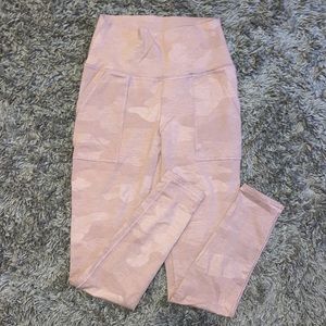 American Eagle Pink Camo Leggings